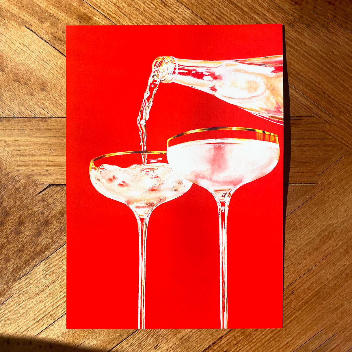 Red Retro Cocktail Glasses